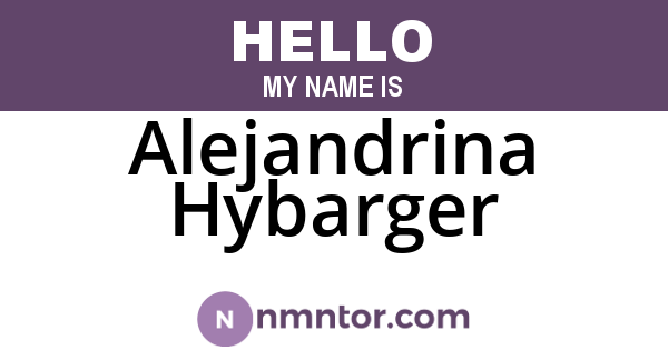 Alejandrina Hybarger