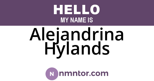 Alejandrina Hylands