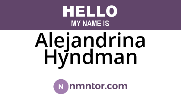 Alejandrina Hyndman