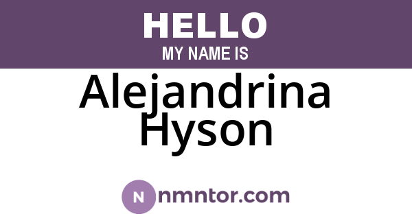 Alejandrina Hyson