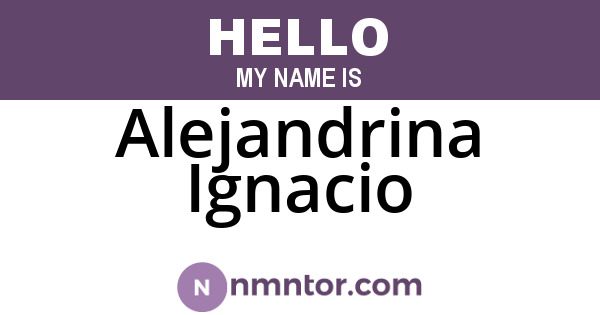 Alejandrina Ignacio