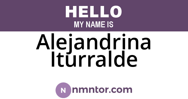 Alejandrina Iturralde