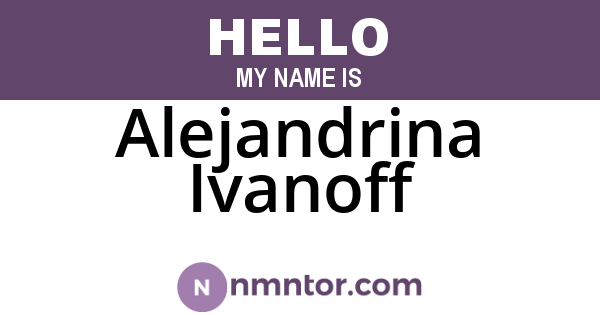 Alejandrina Ivanoff