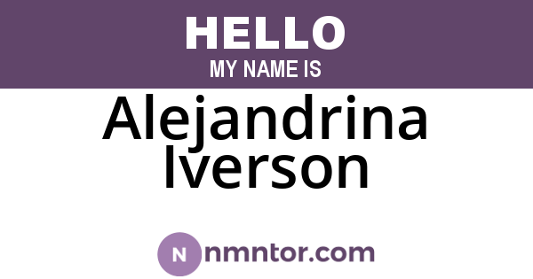 Alejandrina Iverson