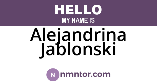 Alejandrina Jablonski
