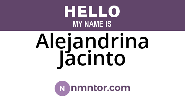 Alejandrina Jacinto