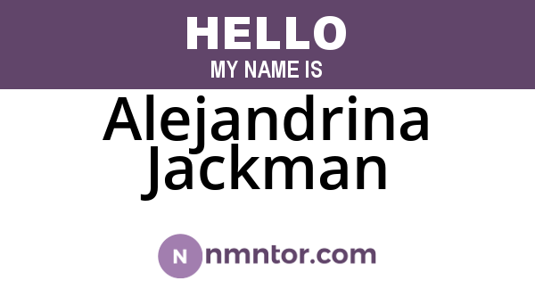 Alejandrina Jackman