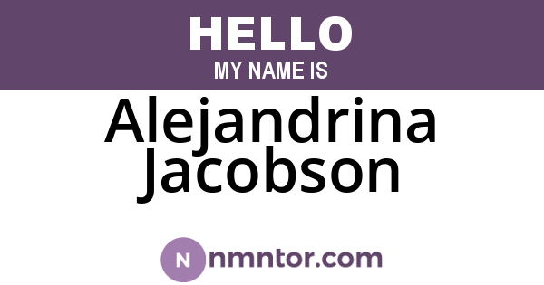 Alejandrina Jacobson