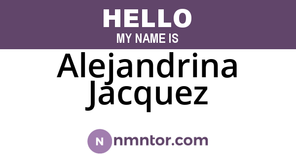 Alejandrina Jacquez