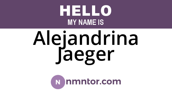 Alejandrina Jaeger