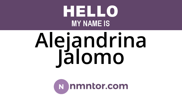 Alejandrina Jalomo