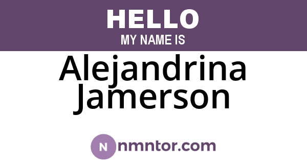 Alejandrina Jamerson