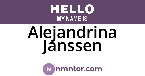 Alejandrina Janssen
