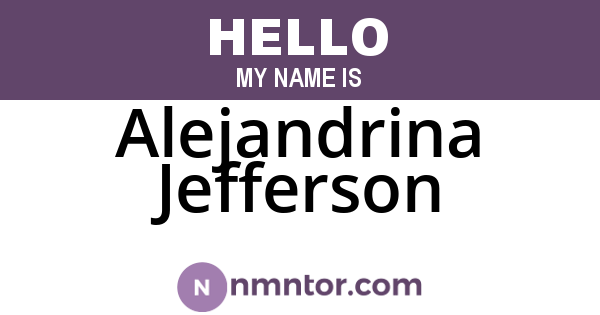 Alejandrina Jefferson