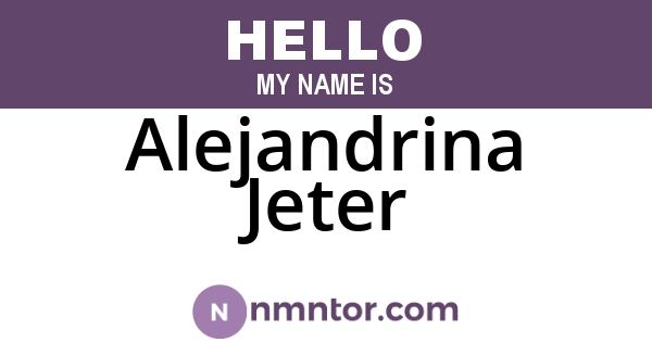 Alejandrina Jeter