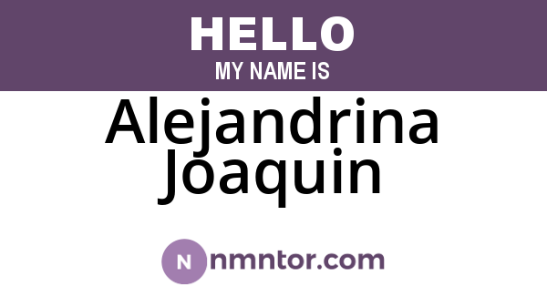 Alejandrina Joaquin