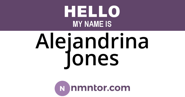 Alejandrina Jones