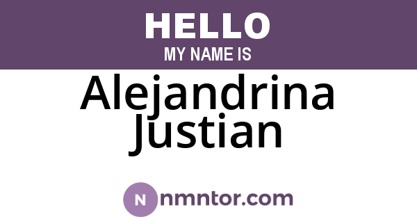 Alejandrina Justian