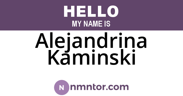 Alejandrina Kaminski