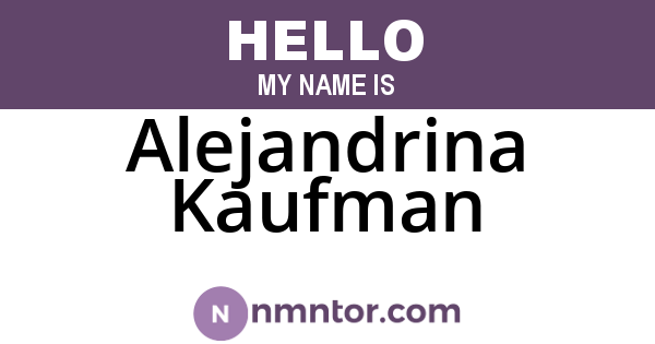 Alejandrina Kaufman
