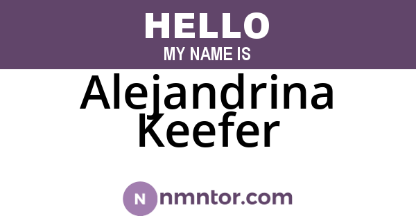 Alejandrina Keefer