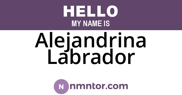 Alejandrina Labrador