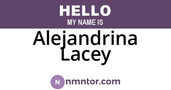 Alejandrina Lacey