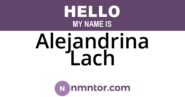 Alejandrina Lach