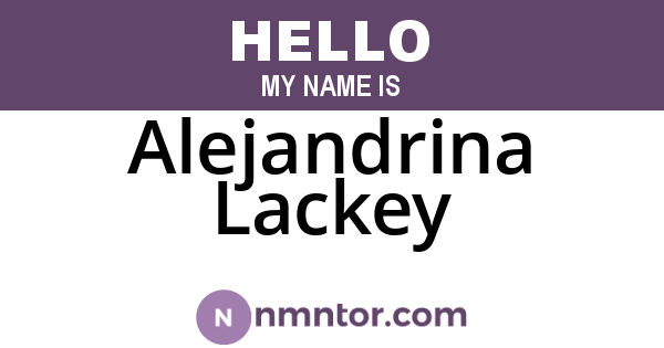 Alejandrina Lackey