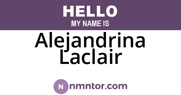Alejandrina Laclair
