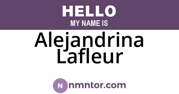 Alejandrina Lafleur