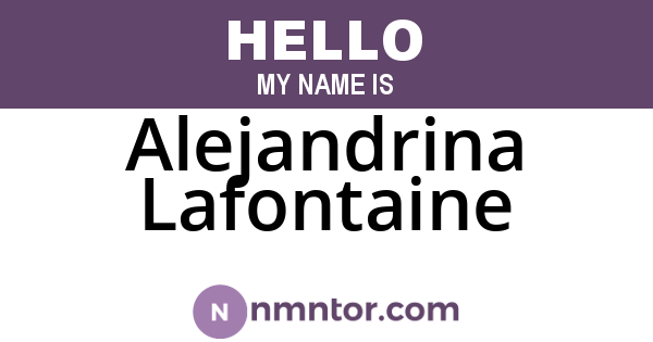 Alejandrina Lafontaine