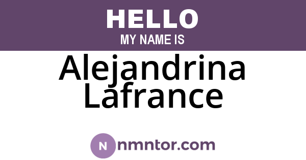 Alejandrina Lafrance
