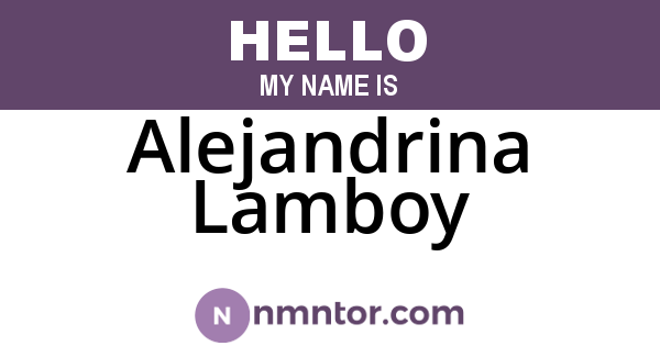 Alejandrina Lamboy