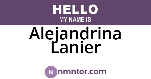 Alejandrina Lanier