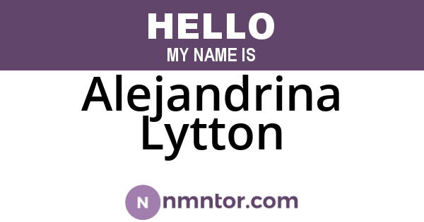 Alejandrina Lytton