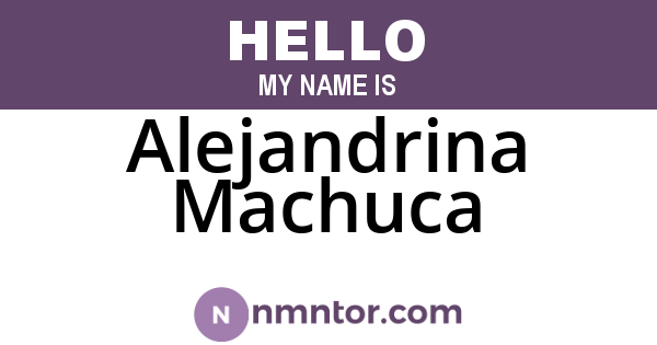 Alejandrina Machuca