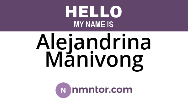 Alejandrina Manivong