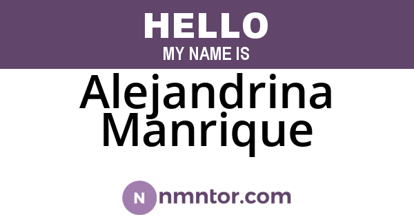 Alejandrina Manrique