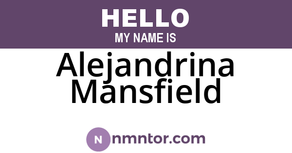 Alejandrina Mansfield