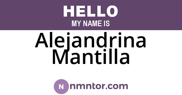 Alejandrina Mantilla