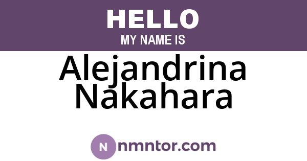 Alejandrina Nakahara