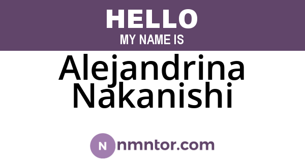 Alejandrina Nakanishi