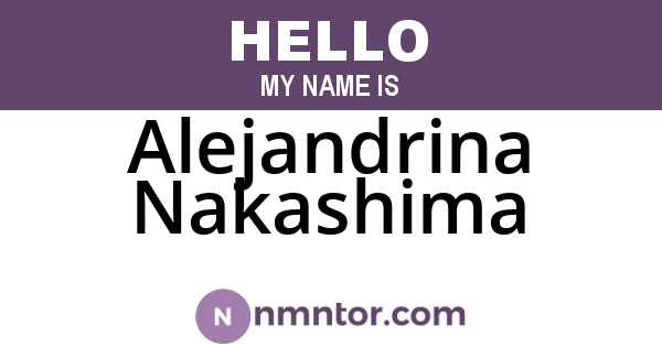 Alejandrina Nakashima