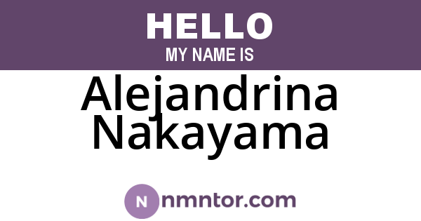 Alejandrina Nakayama