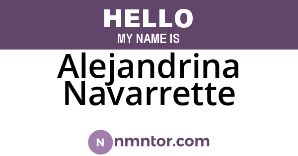 Alejandrina Navarrette