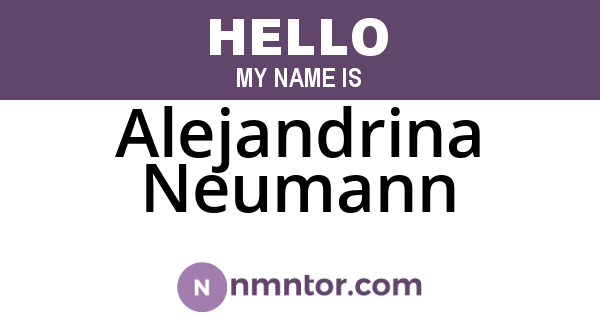 Alejandrina Neumann