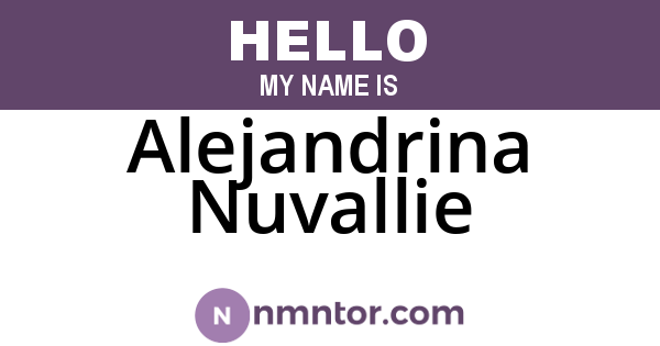 Alejandrina Nuvallie