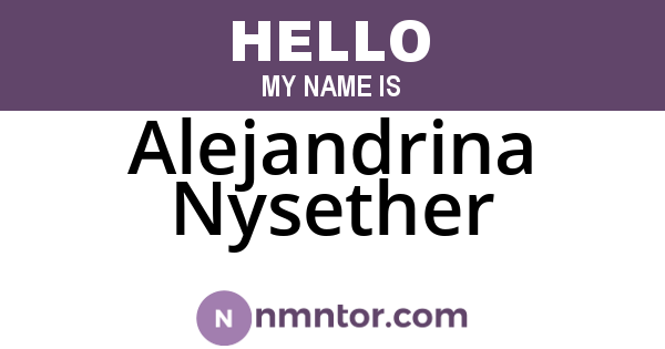 Alejandrina Nysether