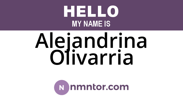 Alejandrina Olivarria